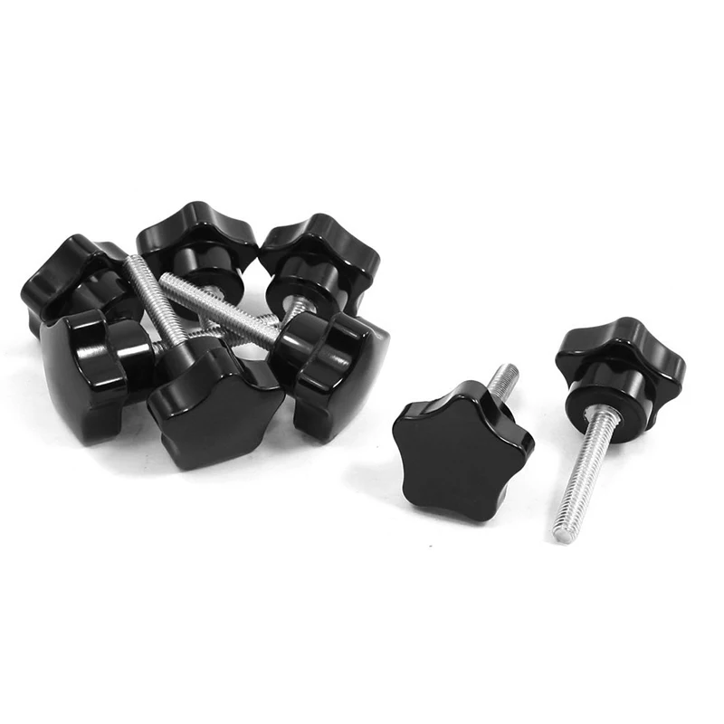 

Promotion! 8 Pcs M6 x 30mm Male Thread Dia Head Clamping Screw Knob