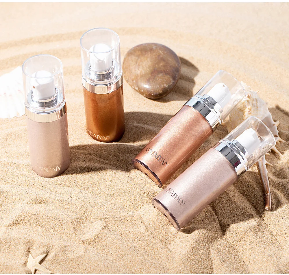 

HANDAIYAN Liquid Highlighter Contouring Makeup Shimmer Face Basae Brightener Concealer Face Glow Cosmetics Body Cream TSLM1