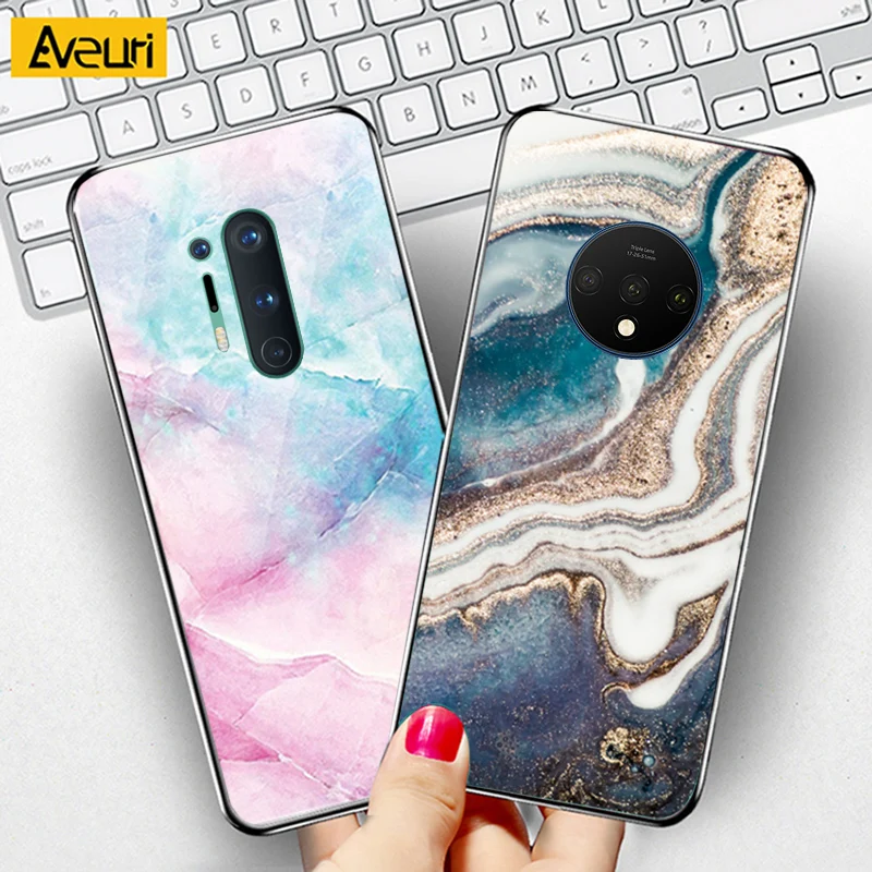 Купить Чехол для OnePlus 8 Pro Роскошный чехол из закаленного стекла мраморный телефона One Plus 1 | Особопрочные (4001080050515)