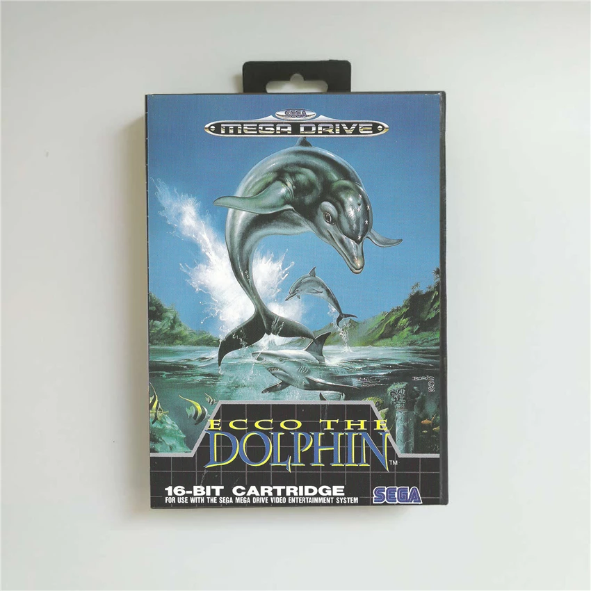 

Ecco the Dolphin - EUR Cover With Retail Box 16 Bit MD Game Card for Sega Megadrive Genesis Video Game Console