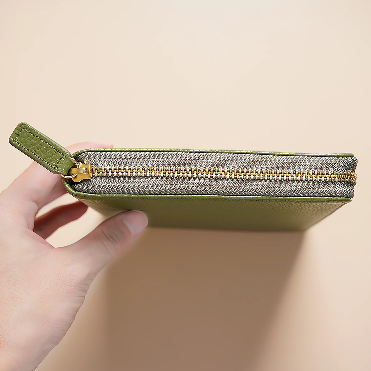 Moterm Genuine Pebbled Grain Leather B6 Zip Cover with Top Pocket Cowhide Planner Zipper Notebook Organizer Agenda Journal Diary 5