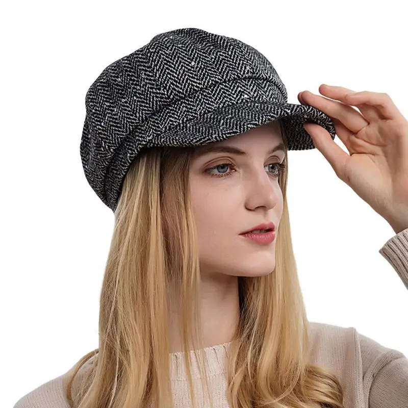 Peaked Newsboy Cap Casual Retro 