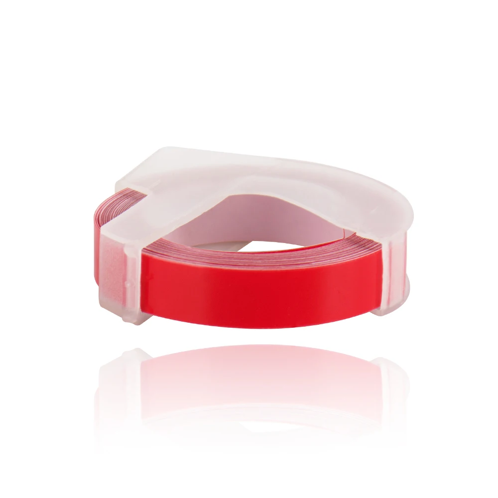 CIDY 4 шт. совместимый с DYMO 3D 9 мм красный пластиковый органайзер Xpress этикетки для