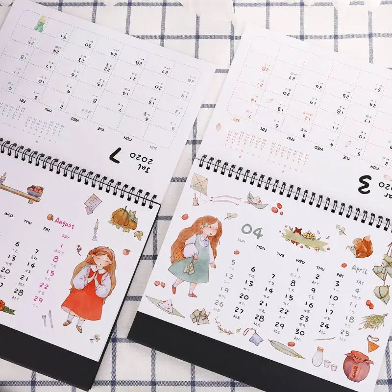 2020 воспоминание из детства устанавливаемый на стол рулонная бумага календарь с заметками ежедневного расписания Таблица планировщик