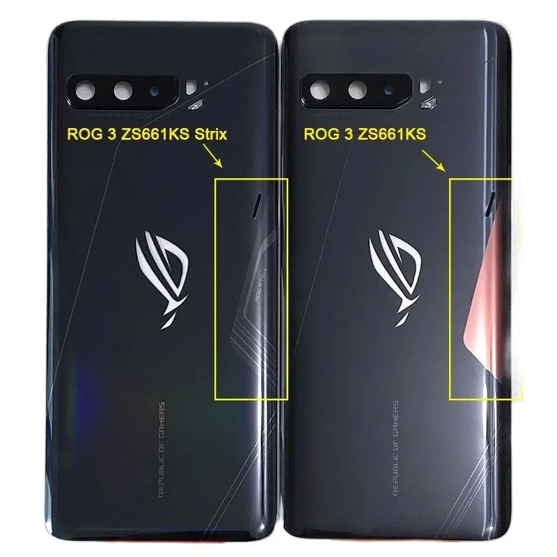 

Оригинальная Новинка 6,59 "3D стеклянная задняя крышка для Asus ROG Phone III ZS661KS Strix ROG Phone 3 стеклянная задняя крышка батарейного отсека Корпус + стеклянный объектив