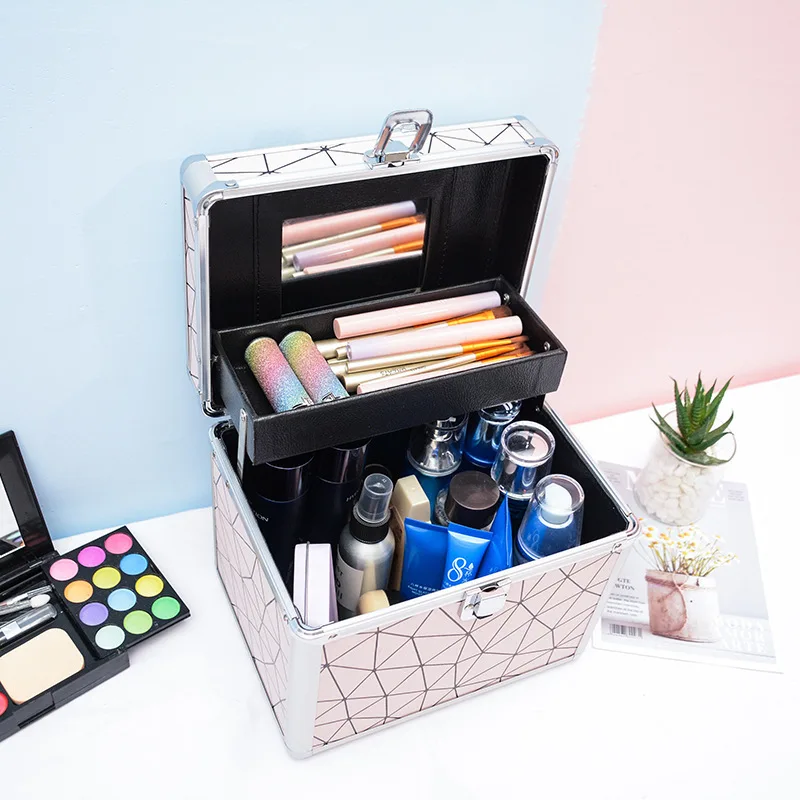 

High Archives Portable With Make Up Teachers' College Trade Cosmetic Case Will Capacity Major Household More Function None