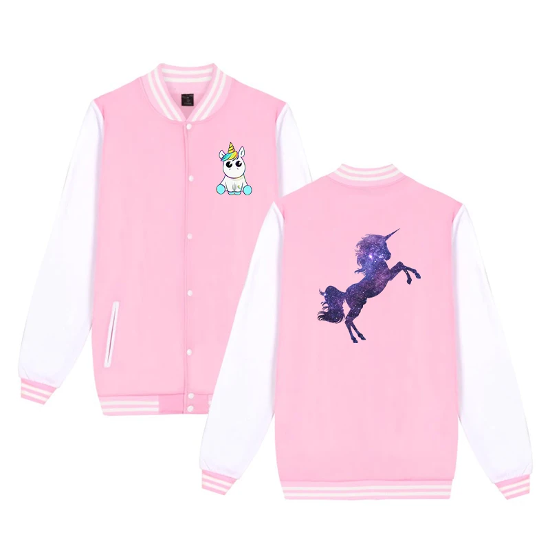baseball jacket 9 Популярная бейсбольная куртка с принтом единорога Повседневный Спортивный костюм для малышей Детская Повседневная осенне-зимняя одежда для мальчиков и девочек топы для От 2 до 14 лет - Цвет: baseball jacket 9