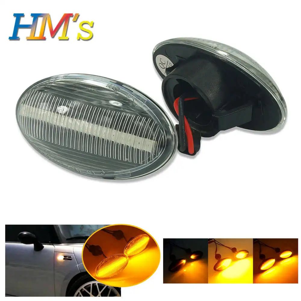 

Flowing Side Repeater Lamps For Mini Cooper R50 R52 R53 Dynamic LED Side Marker Lights Lamps For MINI Cooper R53 R50 2002-2008