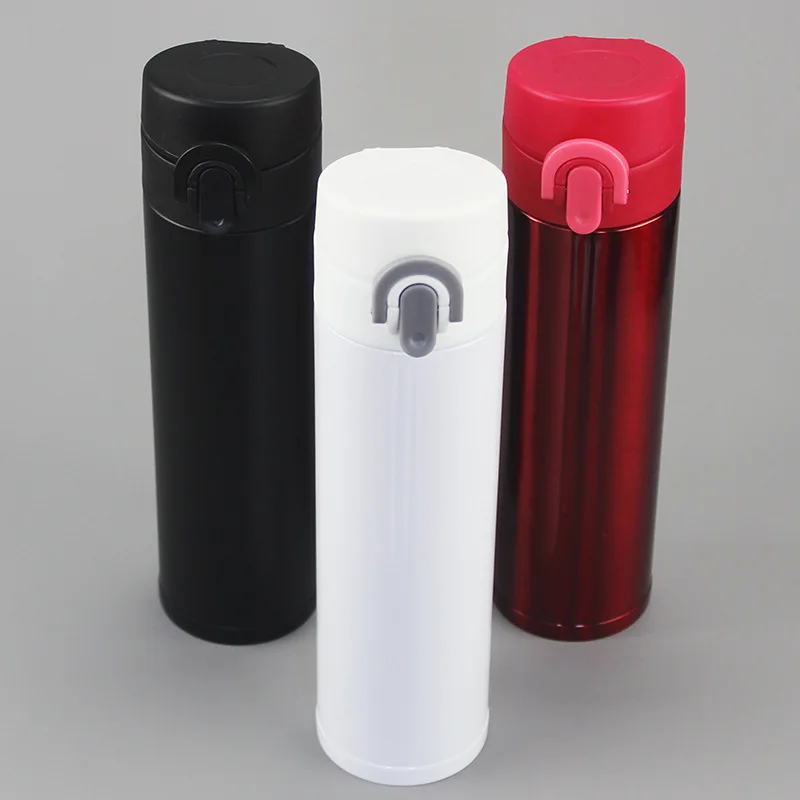 

Stainless Steel Spacious Car Mounted Bounce Insulated Cup Portable Lock Shift Outdoor Sports Kettle Character Loog