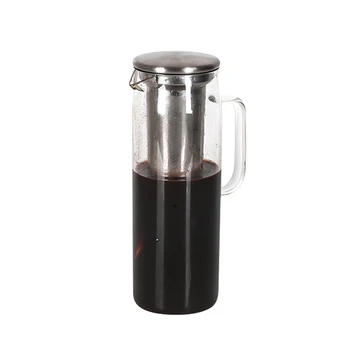 

1.5L Cold Brew Coffee Maker Pot Glass Cold Brew Maker Pitcher Iced Coffee Maker Brewer Carafe Cafetera De Cerveza FríA