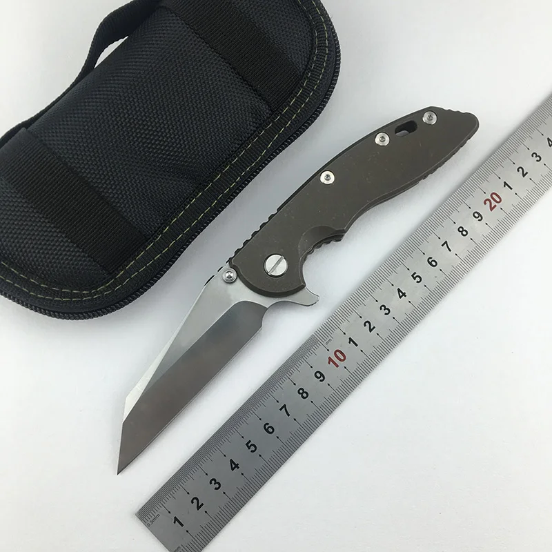 Складной нож LEMIFSHE XM18 С флиппером лезвие M390 ручка из титанового сплава для