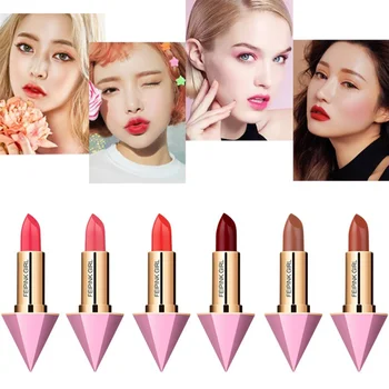 

Diamond Matte Lipstick Batom Cute Style Peach Cherry Colors Girls Makeup Gift Maquiagem Maquillaje