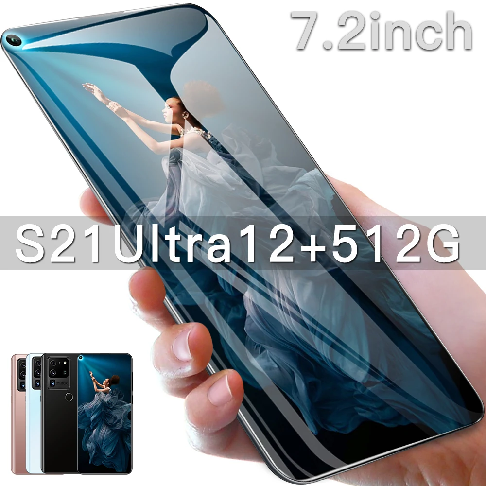 US $110.84 Global Version Smartphone Unlocked S21uitra 72 Inch Fast Charge Quad Camera Android 10 12gb 512gb 48mp 5800mah In Stock