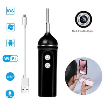 

Endoscope Ear Spoon Borescope Practical Durable 6led 1200mAh Photos Monitoring Inspection Camera Handheld Endoscope Waterproof