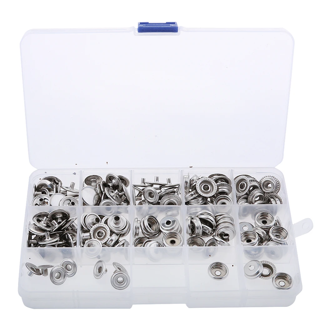 

100Pcs Snap Button Studs Fastener Socket For Boat Canvas Tent Cover