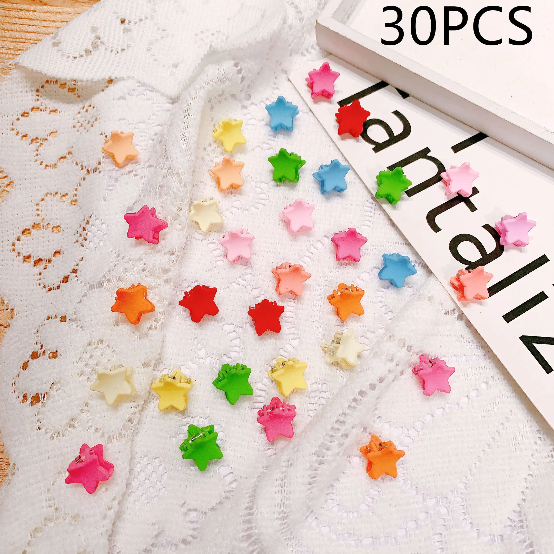 large hair clip 30/50PCS Set Girls Cartoon  Colorful Flower Mini Hair Claws Kids Sweet Hairpins Children Fashion Hair Accessories Cute Hair Clip goody hair clips