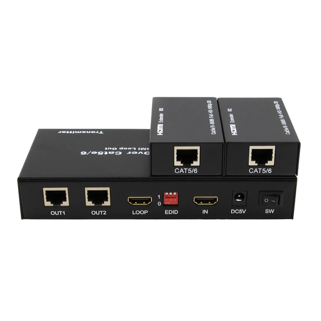 HDMI сплиттер удлинитель, 1080p 3D 1x2 2 порта HDMI удлинитель сплиттер 165Ft/50 м по CAT5e/CAT6/CAT7 HDMI сетевой кабель сплиттер