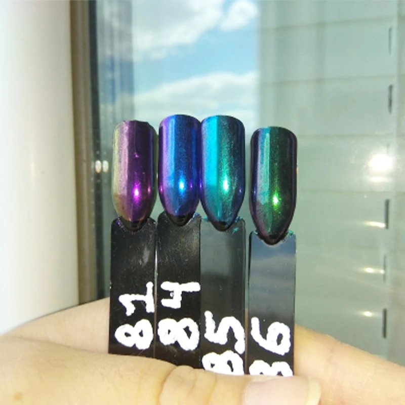 Tanie Kameleon proszek pigmentowy powłoka akrylowa farba Chameleon Dye dla samochodów Automotive Craft Nail ozdobny obraz 7 paczek 10 g paczka