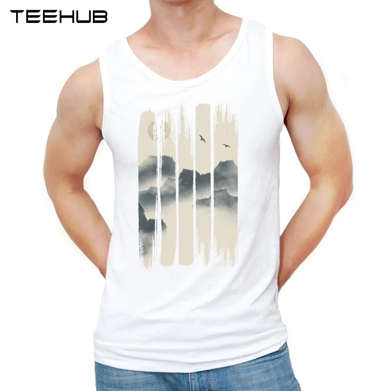 TEEHUB коллекция 2019 года модные мужские майки с японской горной экспозицией