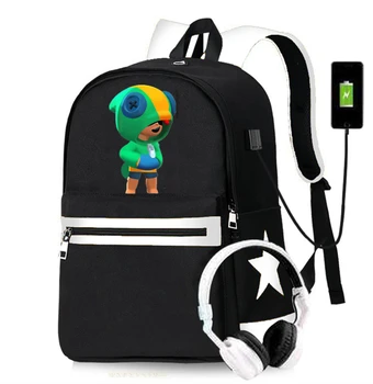 

New Leon Game school bags for teenage girls children cute school backpack female black schoolbag kids bookbag gift girl