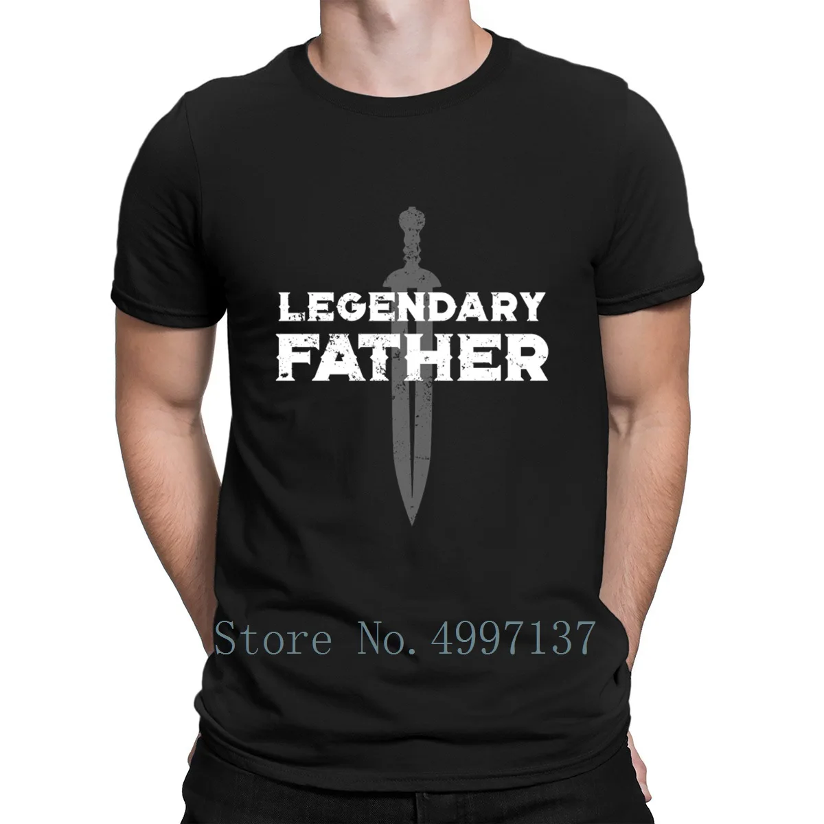

Father's Day Legendary Father T Shirt Designing Plus Size 3xl Graphic Spring Autumn Authentic Pictures Pattern Cotton Shirt