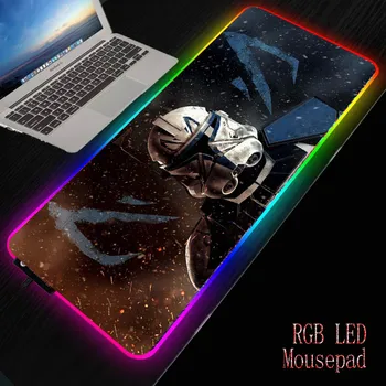 

Moive Star War Gaming Mouse Pad 7 Colors LED Lighting RGB Backlit Mause Pad Large Mousepad XXL for Desk Keyboard LED Mice Mat