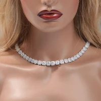 UWIN-Colliers de la présidence en argent pour femmes, Zircon cubique floral en grappe, Colliers de la présidence AAA Iced Out Bling CZ, Document de mode, Bijoux pour cadeau, 9mm 3