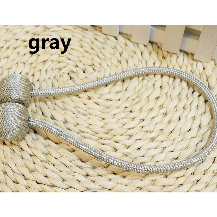 Магнитный держатель штор Магнитный жемчуг мяч галстук веревка с занавеской аксессуары домашний текстильные аксессуары магнит галстук веревка - Цвет: T0054-gray