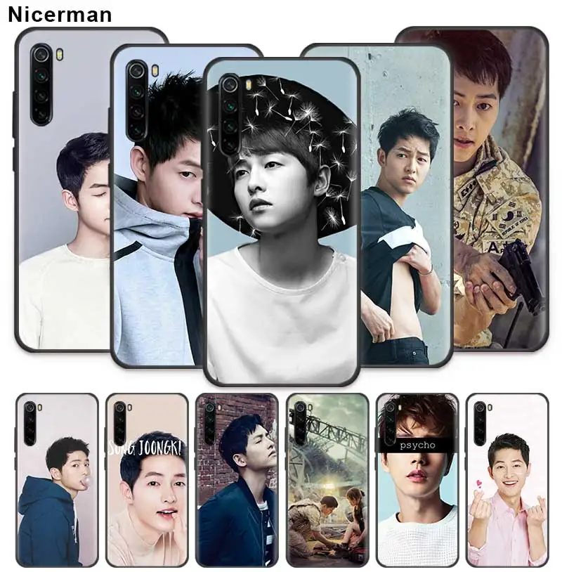 

Song Joong Ki Korean Star Case for Xiaomi Redmi K20 Note 7 8 Pro 7S 6A 7A 6 Y3 S2 5 Plus Black Silicone Phone Cover Coque Fundas