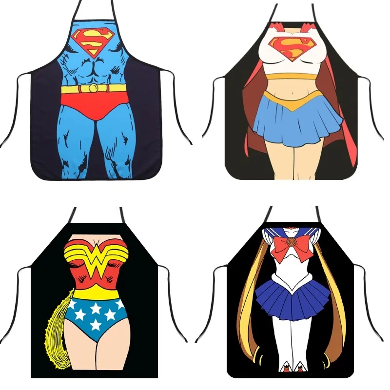 BBQ Cooking Kitchen Black Bib Aprons for Women Men Chef Gifts,1Pc Sexy Funny Novelty Naked Kitchen Cooking BBQ Party Apron