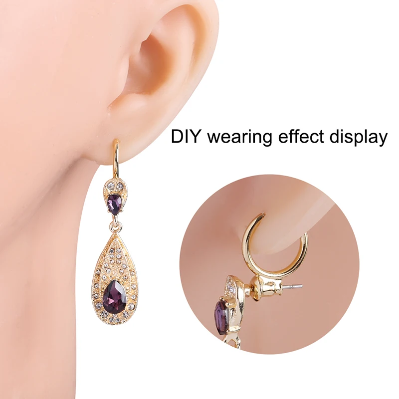UNNAIER Clip-on Hoop Earrings For Women Parts Diy Jewelry Charm