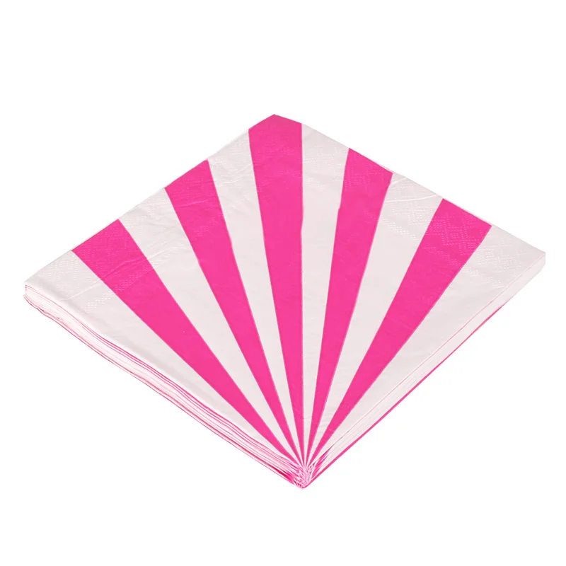 20 шт./упак. бумажные салфетки для свадебной вечеринки розовая полоса пищевая тонкая бумага для печати салфетка для дня рождения