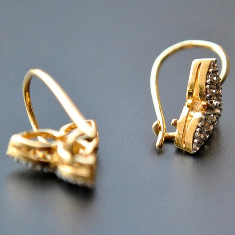 Huitan Partysu Style Exquisite Women Drop Earrings Silver Color/Gold Color Girl Party Elegant Earrings Versatile Fashion Jewelry