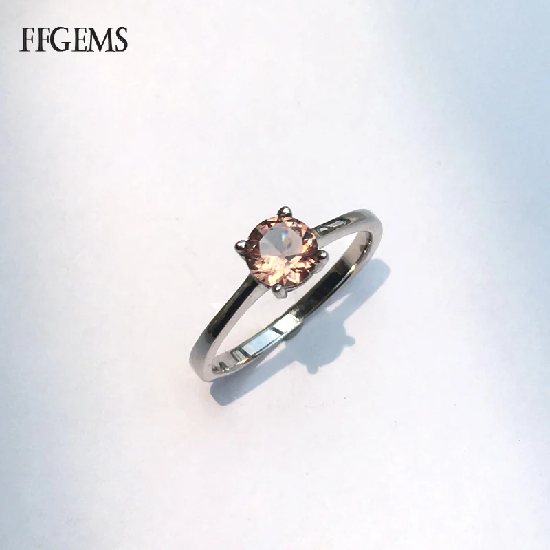 

FFGems Simple Zultanite Rings Genuine 925 Sterling Silver Created Diaspore Color Change for Women Wedding Party Fine Jewelry
