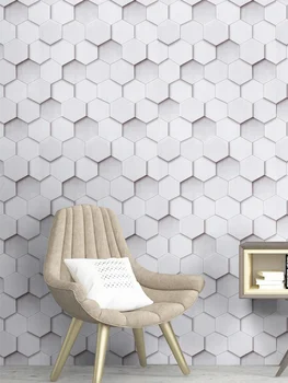

LUCKYYJ Peel and Stick Geometric Pattern Wallpaper Vinyl Self Adhesive Wall Paper Design for Walls Bathroom Bedroom Home Decor