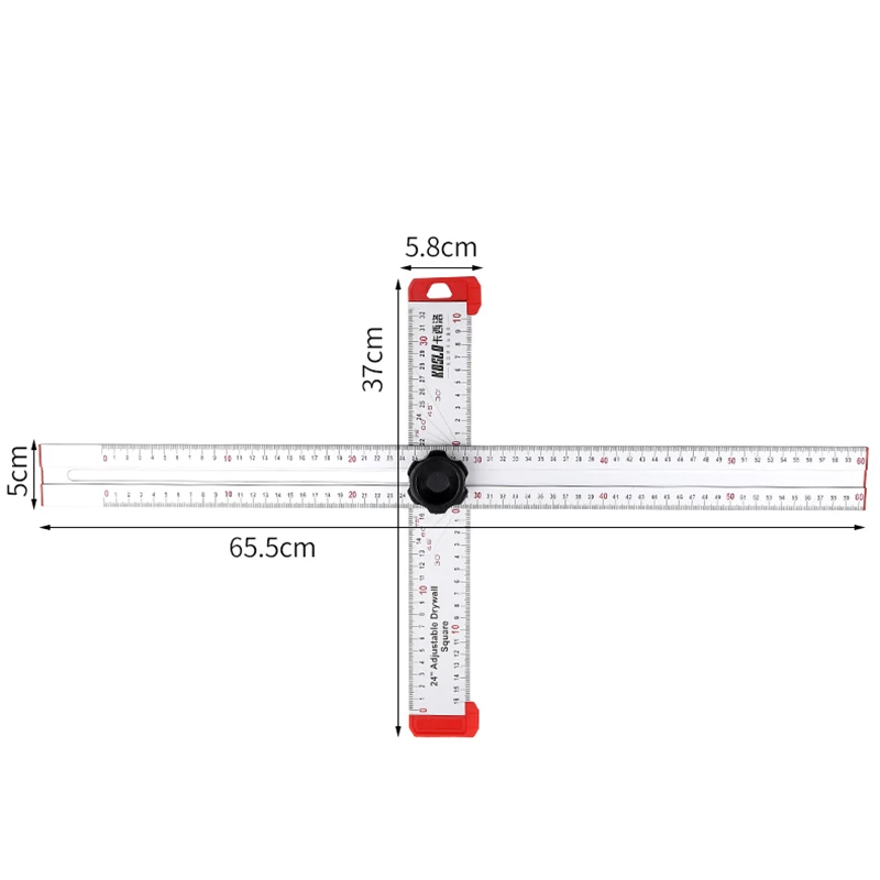 Angle Ruler Woodworking Scribe Drawing Marking Gauge 60CM Precision Measuring