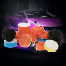 19 шт. 3 дюйма 80 мм губка полировальная подушка набор автомобильная полировальная Подушка Комплект+ M10 Дрель адаптер автомобильные аксессуары для полировального устройства