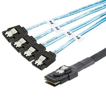

SAS sata cable mini-sas sff-8087 to 4 sata cable sas 36p to 4 sata 7p cable