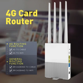 

Pohiks 1pc White High Quality 4G WiFi Router 2.4GHz Wireless Extender With Power Adapter For Home Office