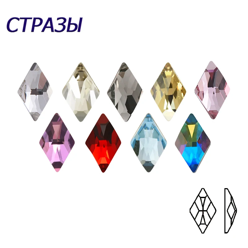 New Strass Stones Nail-Art-Decoration Rhombus Flatback Pixie Crystal Korean-Fashion New Sale QLXV0zn5A