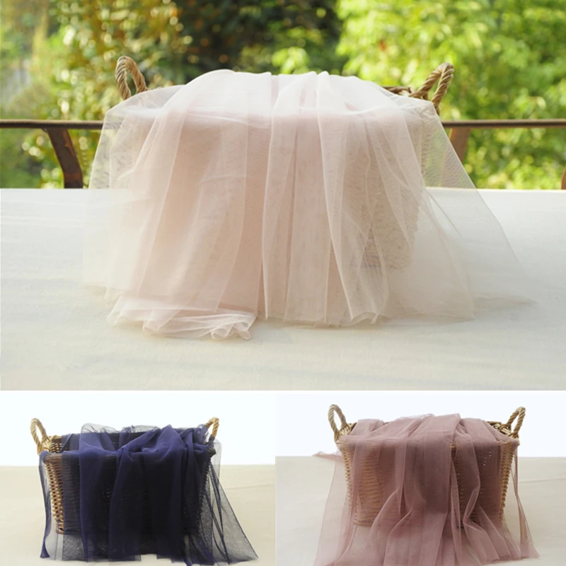 

160*1m good quality soft Hexagonal Net Yarn Encryption Gauze Polyester Fabric, DIY Dress Skirt Cloth, 60g/m