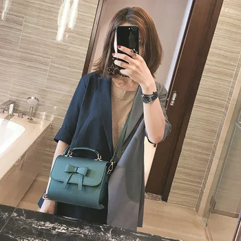 

2020 New Style Fashion Bow Square Sling Bag Hand Shoulder Cross-body Small Bag
