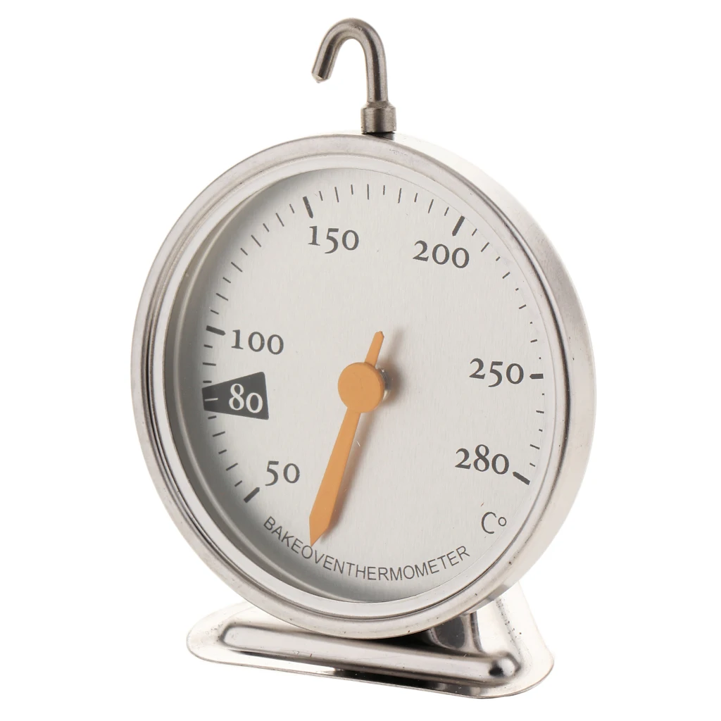 Stainless Steel Grill Bake Thermometer Kitchen Oven Temperature Monitoring