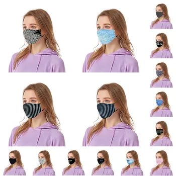 

Women Cartoon Mouth-Face-Cover Fashion Printing Dustproof Windproof Fog Haze Washable Reusable mascaras Bag Parts&Accessories