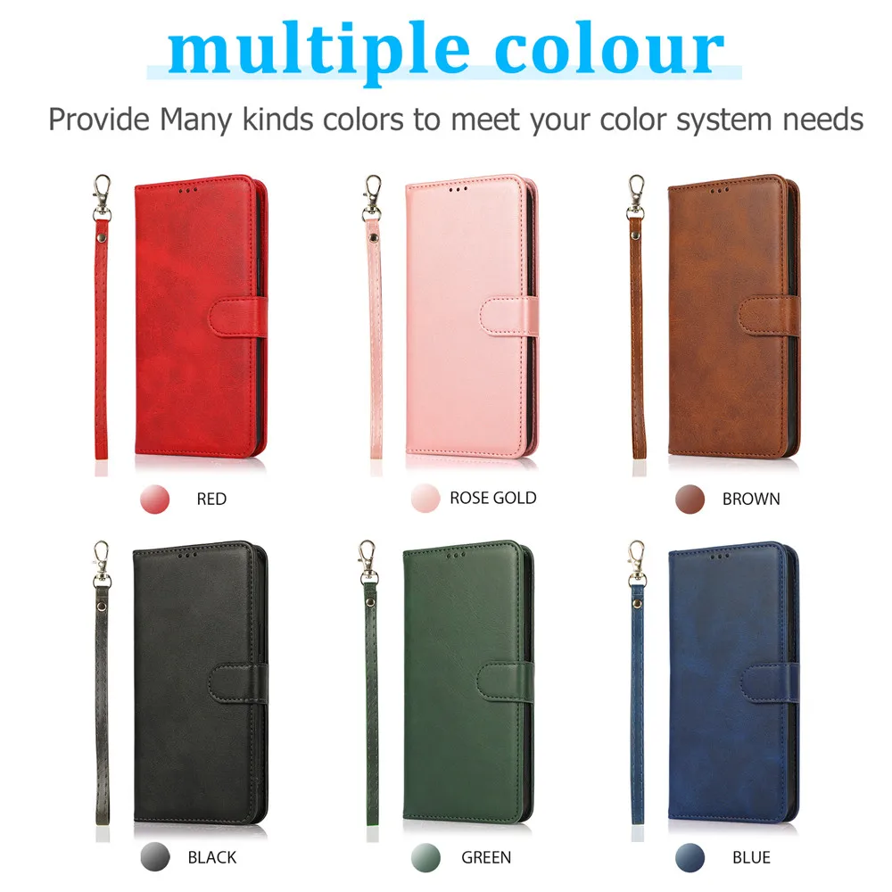 Strong Magnetic Leather Case For Xiaomi Redmi 9 9A 9C Note 9 9S 8 Pro Max Flip Wallet Card Holder Stand Phone Bags Cover Coque