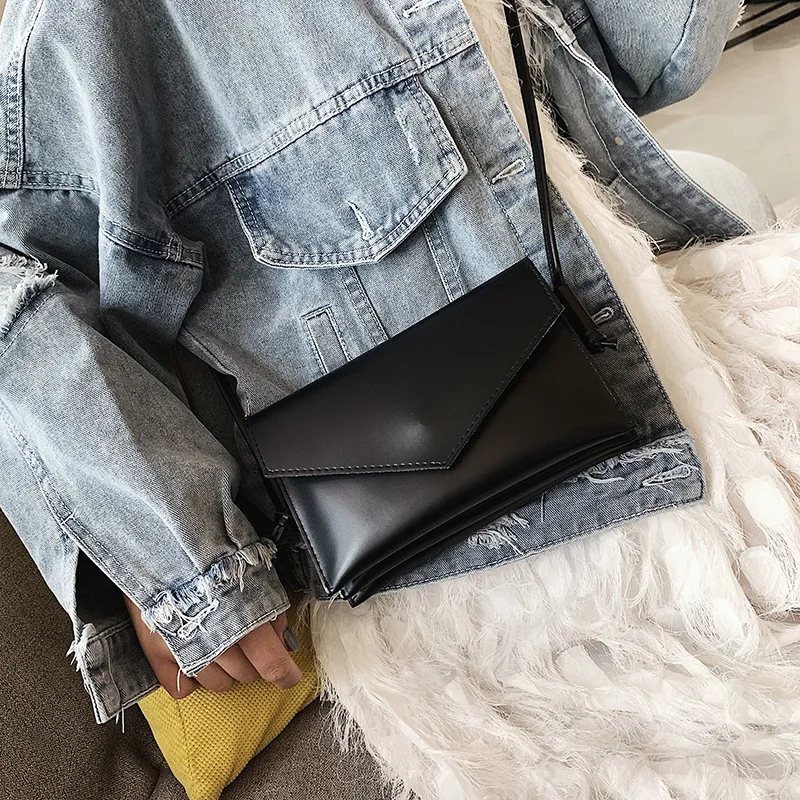 

CHIC Bag Women's Retro Simple Shoulder Bag Hong Kong Style 2019 New Style Korean-style Versatile Shoulder Fashion Triangle Bag