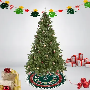 

Xmas Floor Mat Cover Home Party Decor Fashion Christmas Floor For New Linen Mat Year Carpet Skirt Tree Cover E7Y9