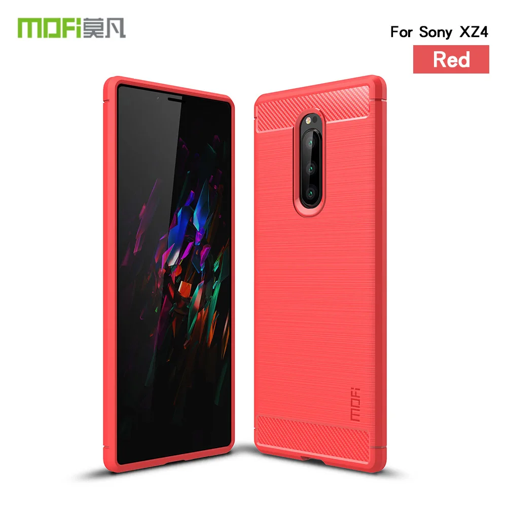 Чехол для телефона Mofi для sony Xperia XZ4, компактный чехол из углеродного волокна, мягкий чехол из ТПУ для sony Xperia XZ4, задняя крышка, чехол для телефона