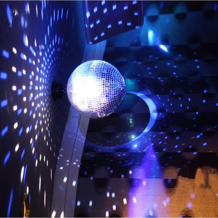 F& GThrisdar D15CM 20 см 25 см Bola de espejo de cestal reflectante giratoria con Motor de CA Pinspot Disco DJ Luz de escenio
