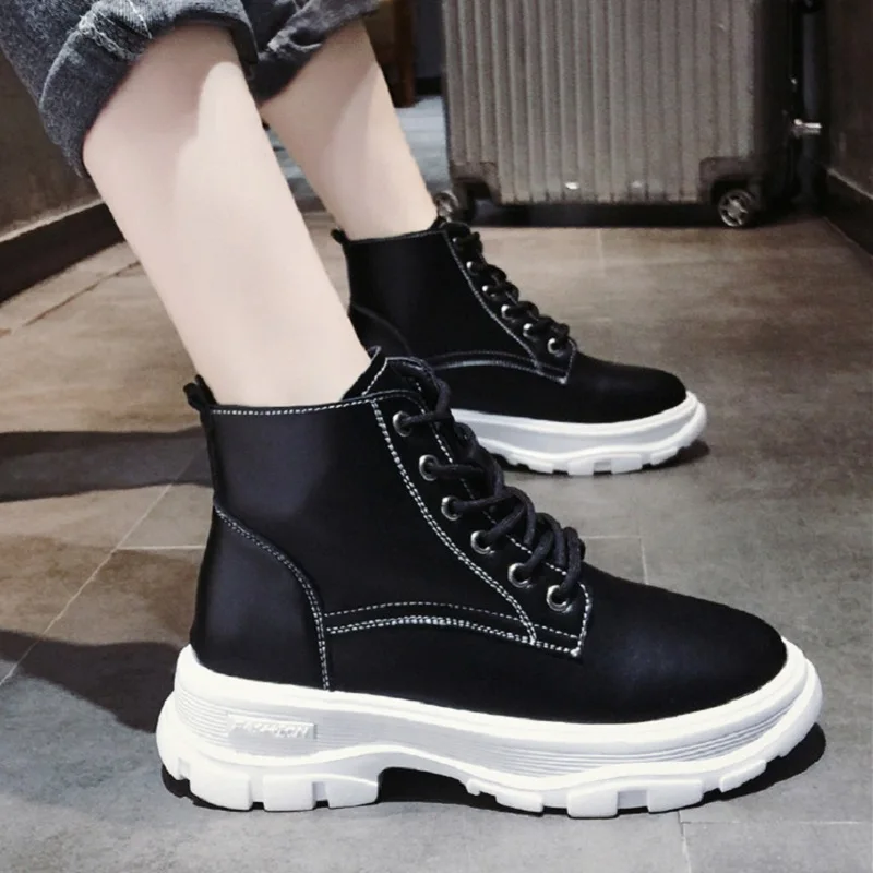Ботинки martin женская обувь на толстой подошве Новинка 2019 года высокие сапоги с